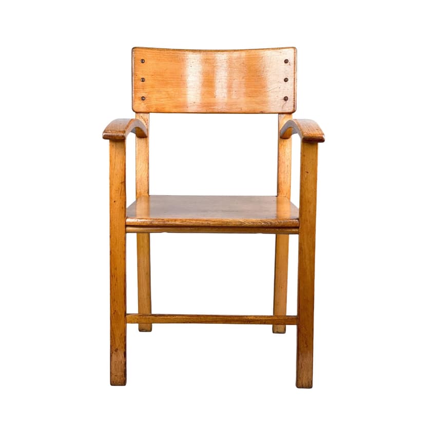 Children's chair, light brown beech, Germany, 1930s.