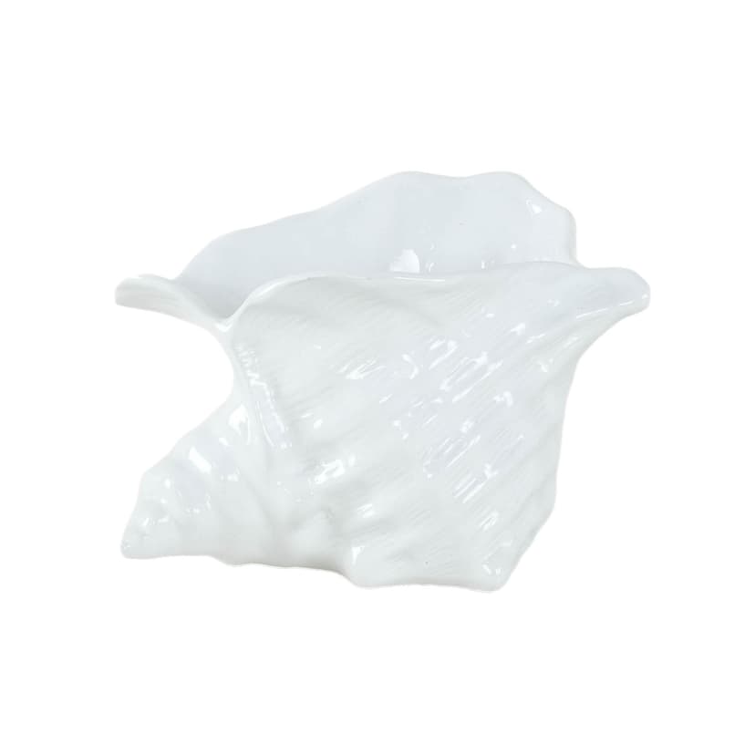 Planter Shell, white ceramic, Denmark, 1970s.