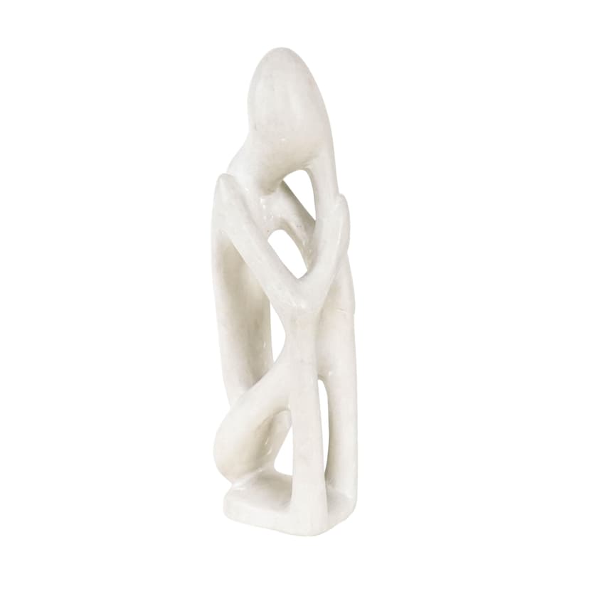 Abstract sculpture, white, Denmark, 1980s.