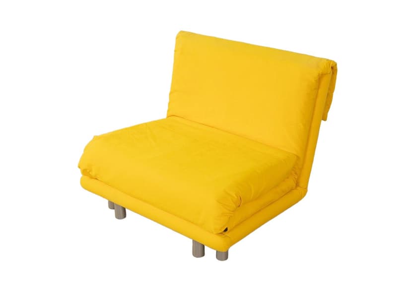 Armchair Multy, yellow fabric, by C. Brisson, Ligne Roset, France, 1980s.