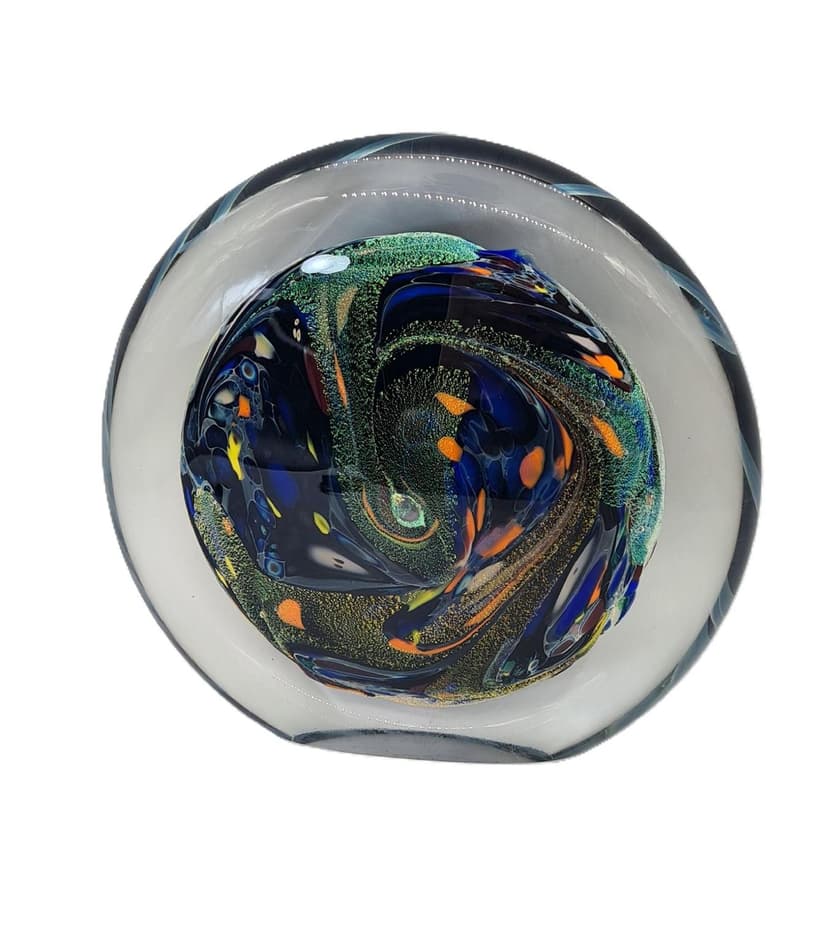 Sculpture, multicolor glass, by R. Karg, USA, 1990s