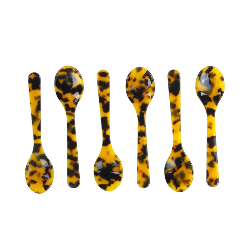 Zestaw łyżeczek do kawioru, multikolor, bakelit, Polska, lata 70.
