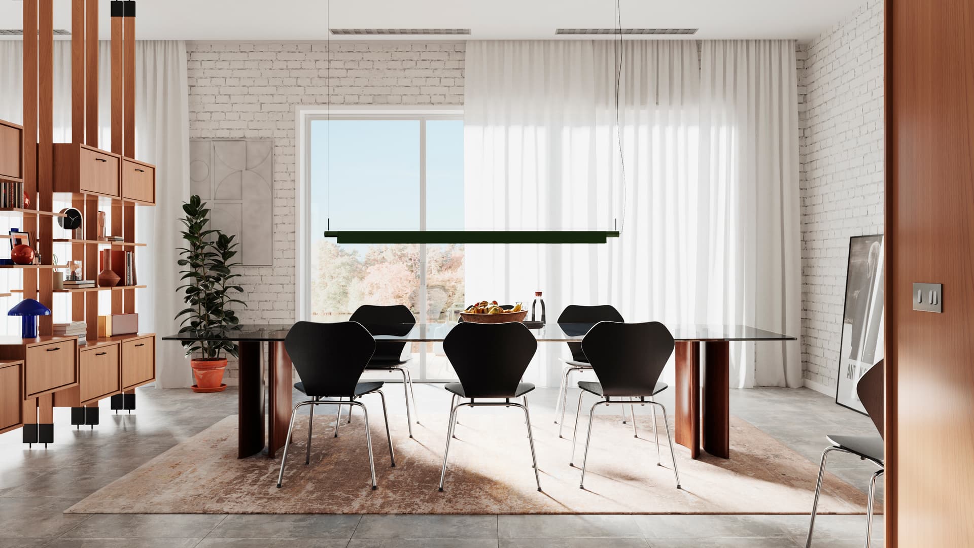 Krzesło KA237 Contract dąb czarny i nogi chromowane, proj. A. Kuczma, VZÓR - 12937