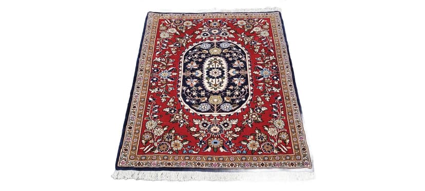 Dywan Ghom, multikolor, wełna kork bawełna, Iran, 77x105 cm