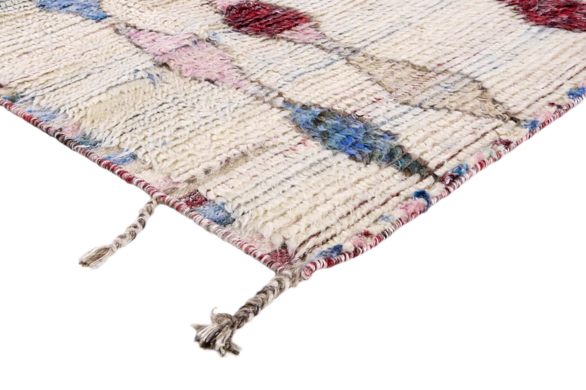 Dywan Tribe Ivory Blue 250x300 cm, kość słoniowa, niebieski, wełna, Reza's - 54517